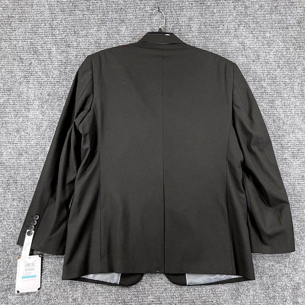 J.M. Haggar Suit Jacket Mens 40S Premium Stretch Classic Fit Solid Black Blazer